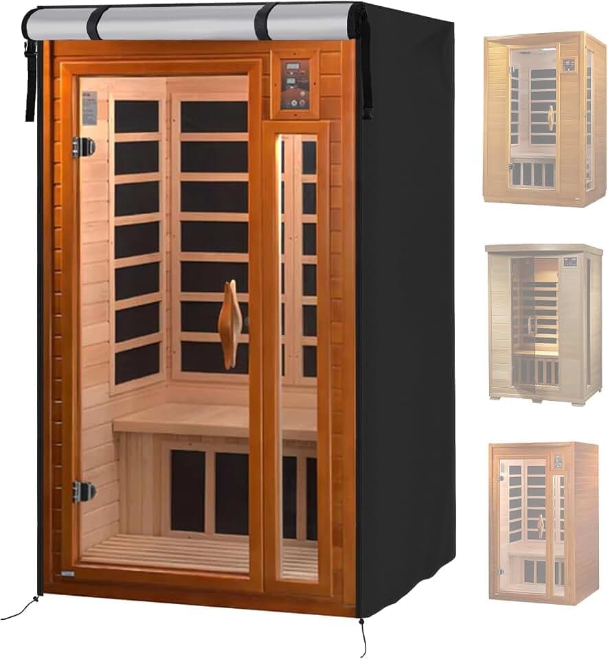 420D Outdoor 2-Person Sauna Cover,59" Lx54''Wx75''H,Black