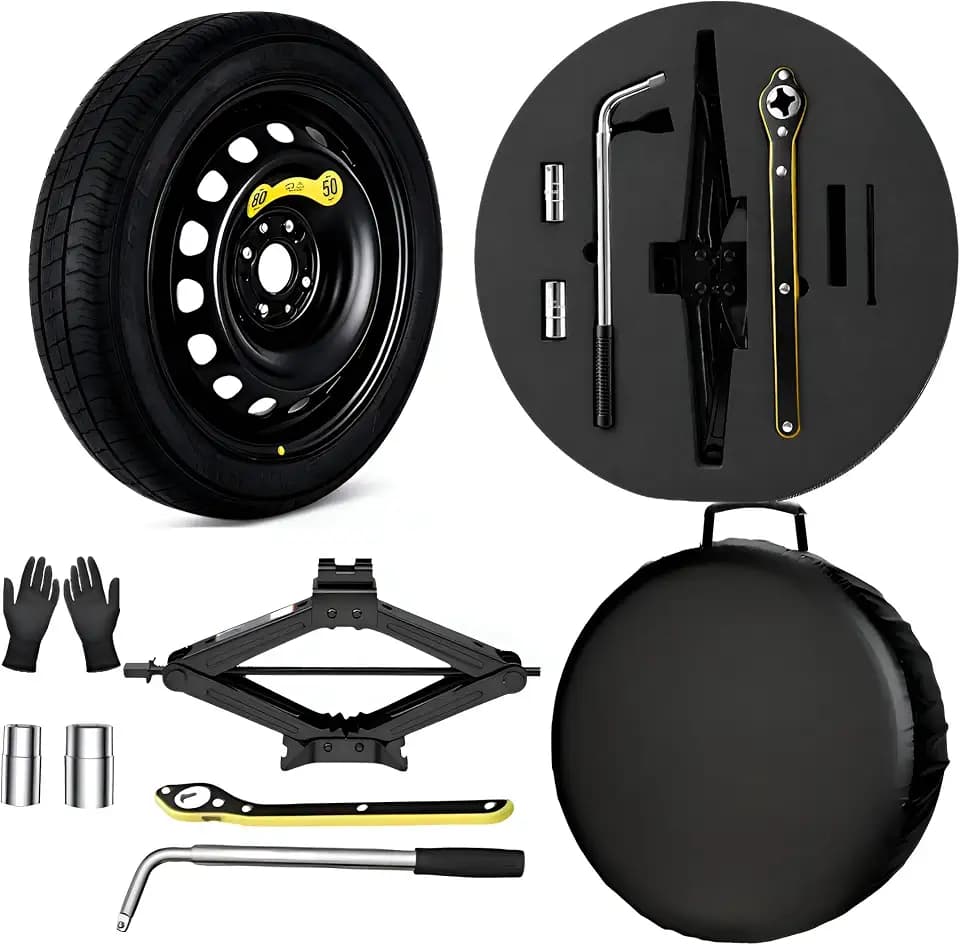 Spare Tire Kit Fits 2021-2026 Kia Sorento [Including Hybrid & PHEV], Includes Tire Changing Kit & Storage Case