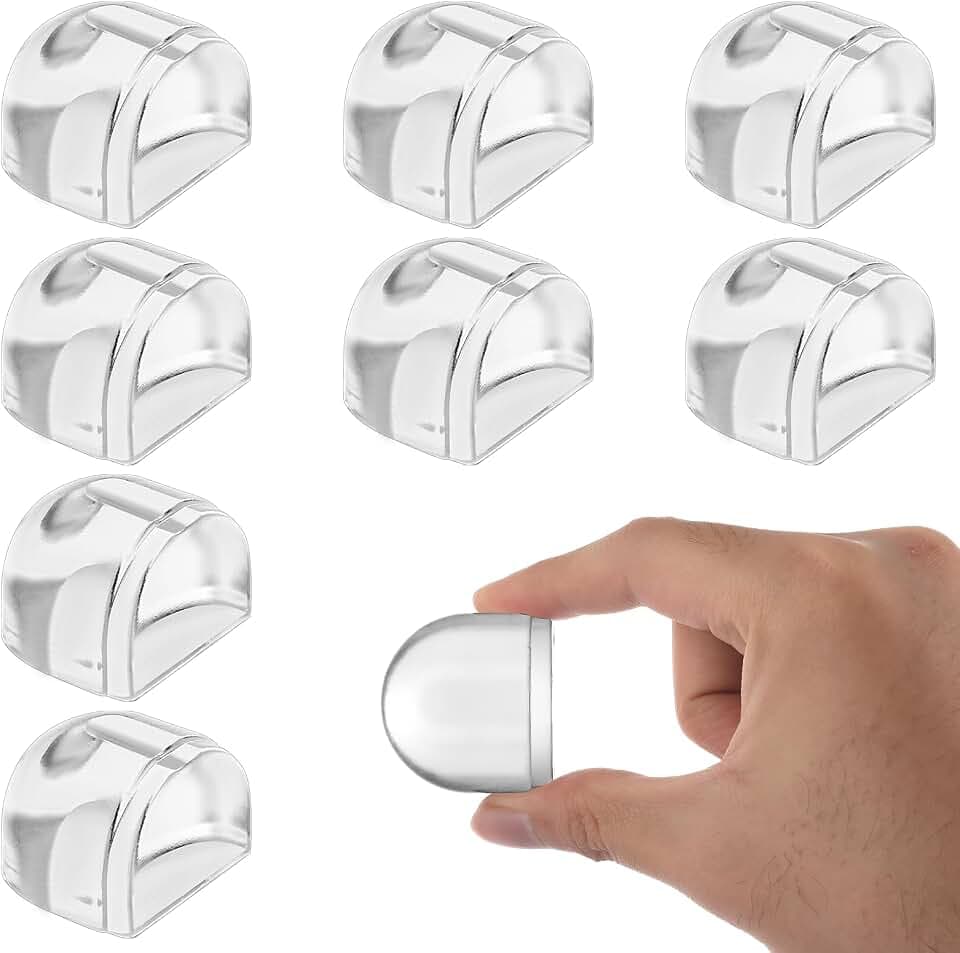 8er Set Türstopper Boden zum Kleben, Transparenter Selbstklebender Türstopper für den Boden alle Hartböden geeignet Türpuffer Boden Wandpuffer Zum Schutz Von Wand und Möbel