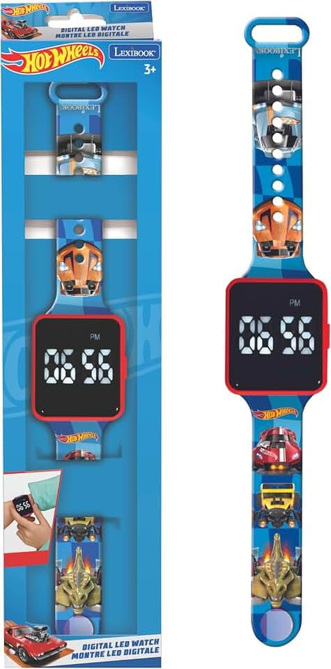 Lexibook, Hot Wheels, Digitaluhr, DMW060HW