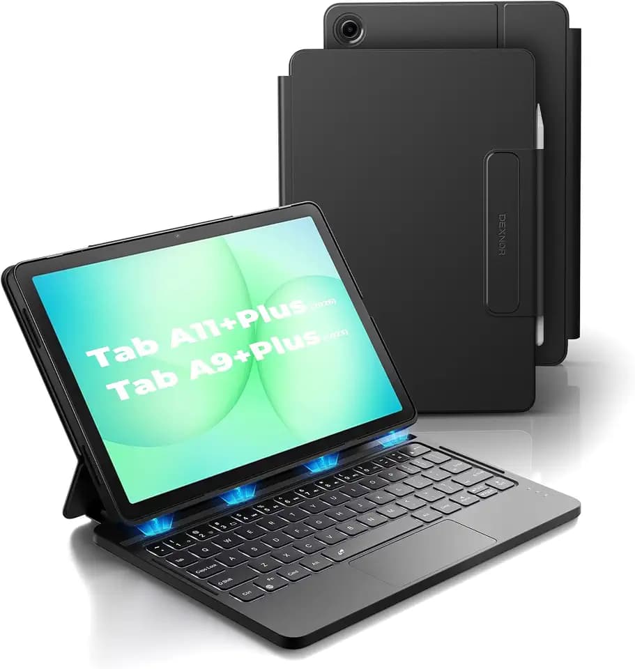 Dexnor for Samsung Galaxy Tab A11+/A9+ Plus Case with Keyboard Ultra-Light