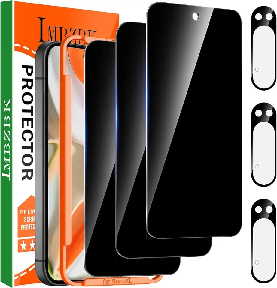 IMBZBK Privacy Screen Protector for Google Pixel 9 Pro XL, 3+3 Pack