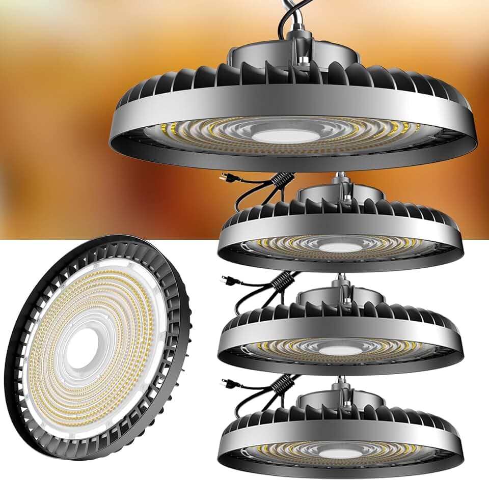 Lightdot 3Pack 500W High Bay LED Shop Light, 63000LM UFO High Bay Lighting