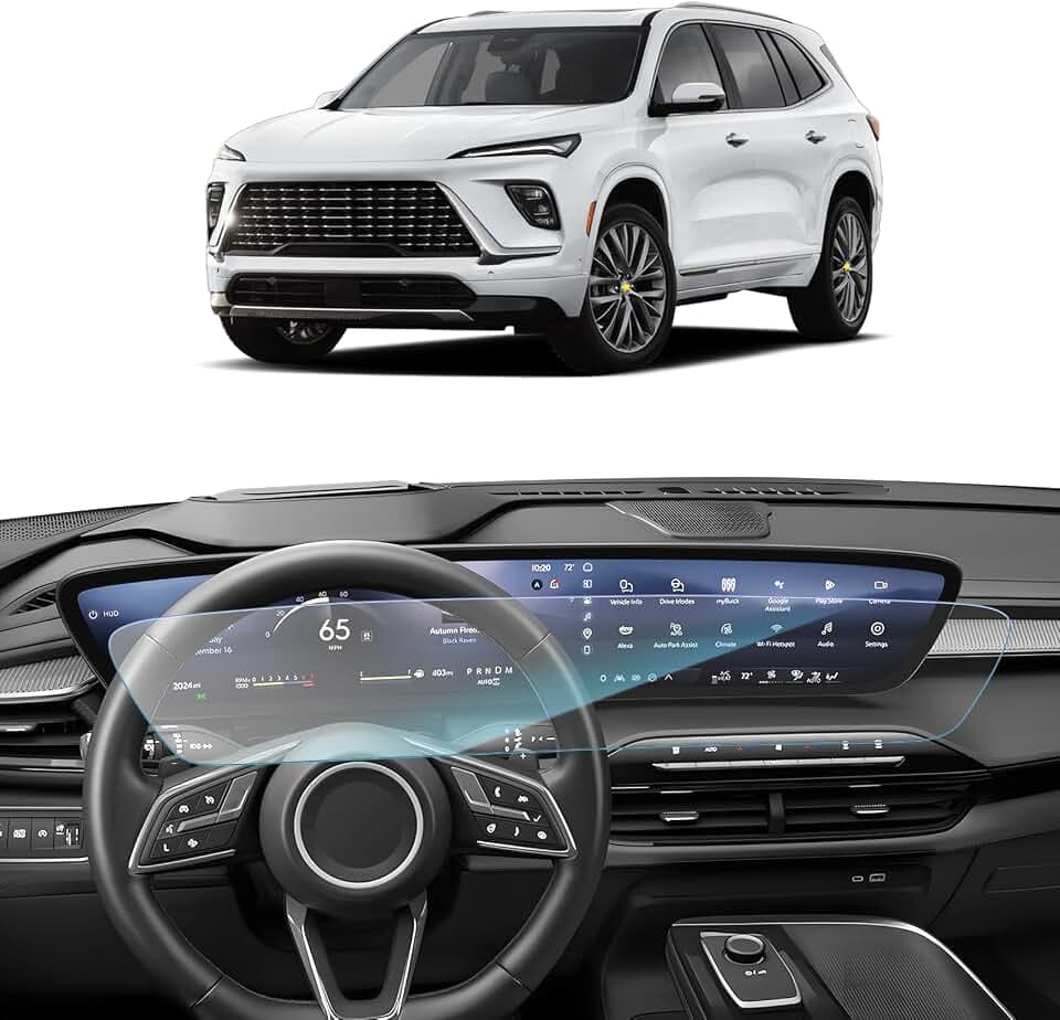 SKTU for 2025 2026 2027 Buick Enclave Screen Protector 30 Inch for 2025+ Buick Enclave (Preferred/Sport Touring/Avenir) 30-Inch Integrated Screen [9H Hardness, Ultra Clear, Anti-Glare&Scratch] 2025 2026 2027 Enclave Accessories Tempered Glass