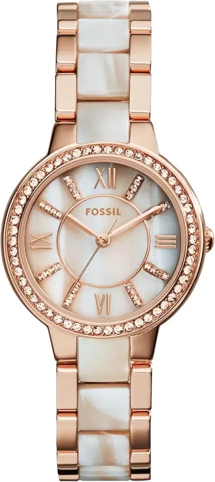 Fossil Women's Watch, Virginia Quartz Stainless Steel Three-Hand Watch for Women