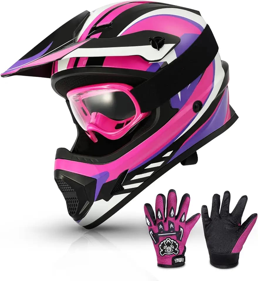 TCMT Youth Kids Dirt Bike Helmet DOT Approved Full Face Motocross Gear