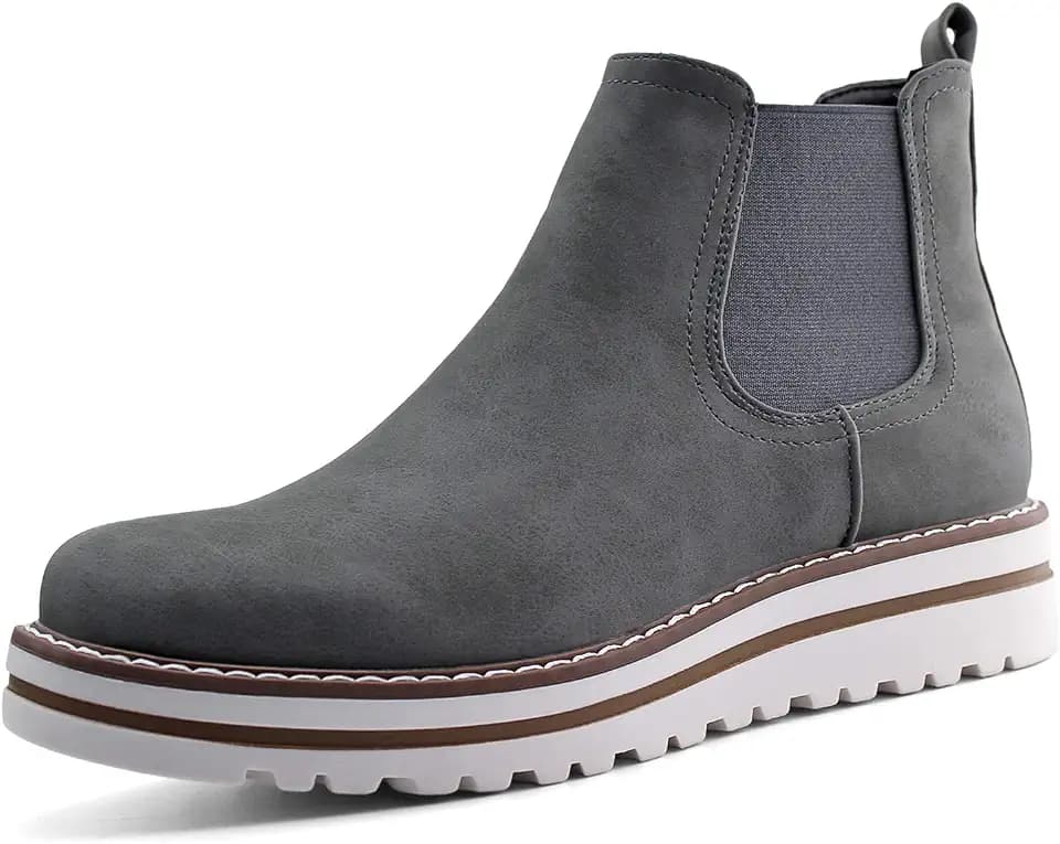 JABASIC Womens Chelsea Ankle Wedge Boots