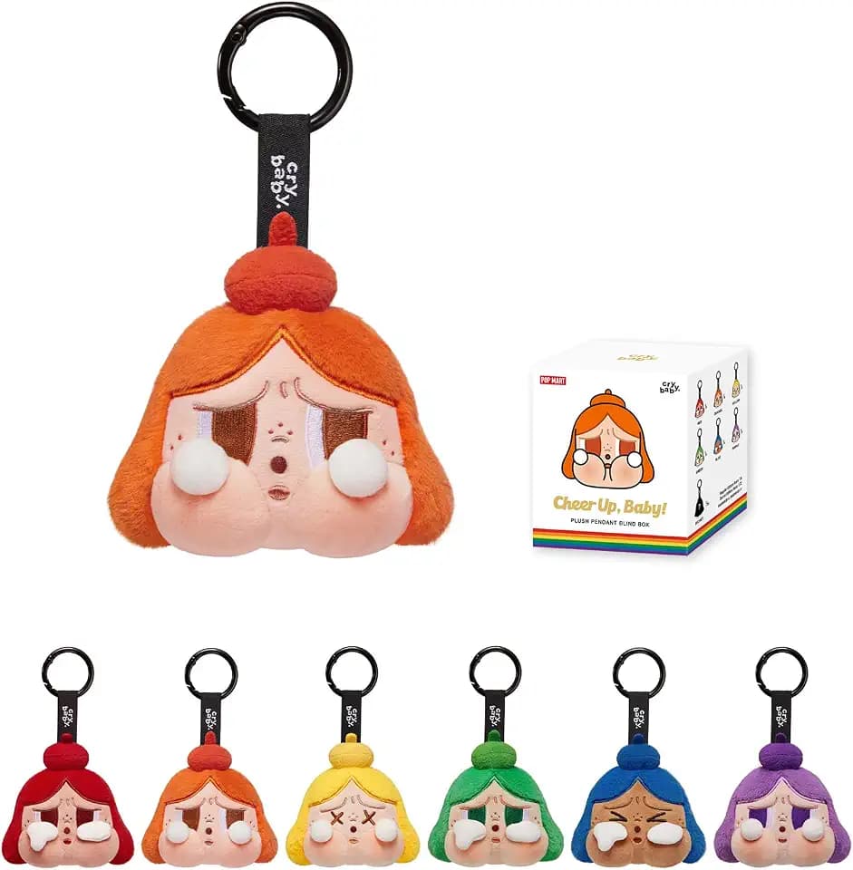 POP MART CRYBABY CHEER UP, BABY! SERIES-Plush Pendant Blind Box, Random Design Action Figures Collectible Toys Home Decorations, Holiday Birthday Gifts, Single Box