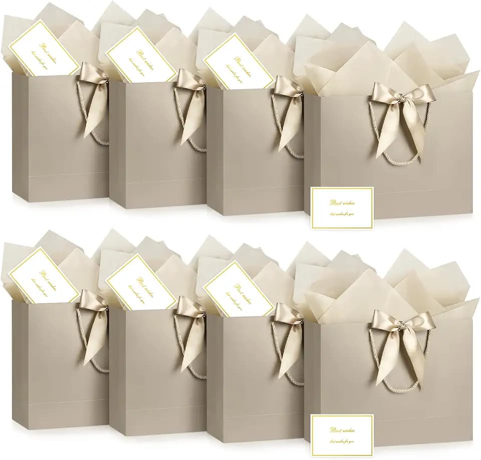 JMANNI Gift Bags with Handles, 13" Medium Gift Bags with Tissue Paper