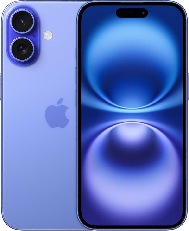 Apple iPhone 16 256 GB: Telefono 5G Con Controllo fotocamera, chip A18 e tanta autonomia in più. Compatibile Con AirPods; Blu oltremare
