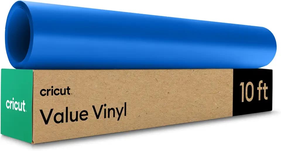 Cricut Selbstklebendes Vinylfolie Plotter - Plotterfolie Vinyl Permanent Rolle, Selbstklebende Folie (30.5x3m cm, Blau)