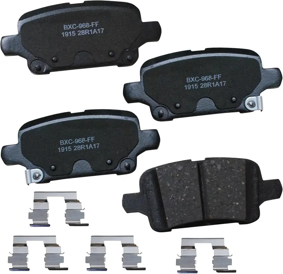 Bendix Premium SBC1915 Ceramic Rear Brake Pads for Buick LaCrosse 2019-2017, Regal Sportback 2020-2018, Regal TourX 2020-2018, Chevrolet Equinox 2020-2018, Malibu 2019-2016, GMC Terrain 2020-2018