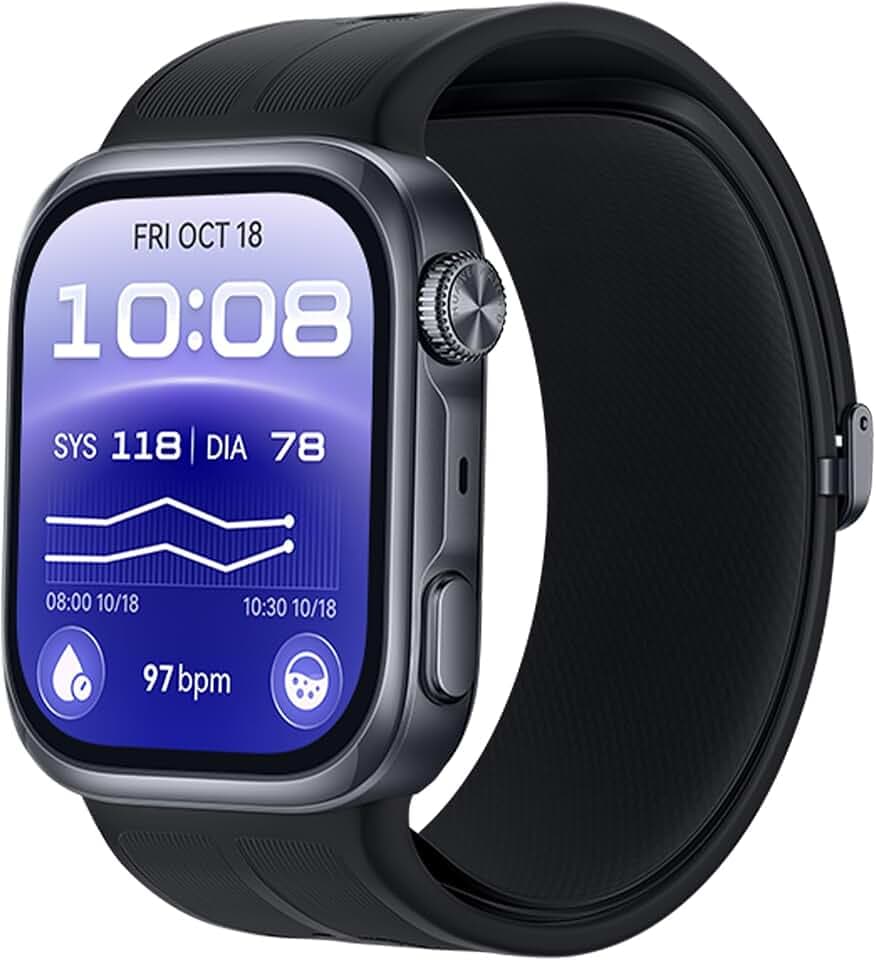 HUAWEI Watch D3 Smartwatch mit Blutdruckmessung, 11,3-mm-Profil, Schwarz