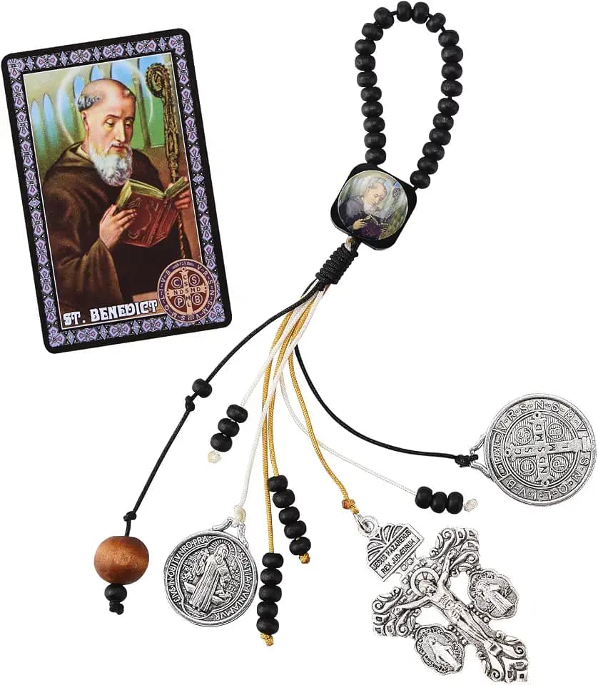 Brilucky St Benedict Medals for Door with Pardon Crucifix Prayer Cards,House Blessing Catholic Gift Set for New Home Door Hanger Decor,Medalla De San Benito La Cruz Del Perdon Catolica