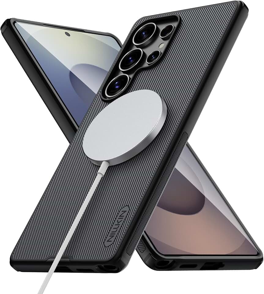 Nillkin Samsung Galaxy S25 Ultra Hülle Magsafe,Dünne Magnetische Handyhülle,[rutschfest] [Schmutzresistent] Gutes Griffgefühl Schutzhülle,Schwarz
