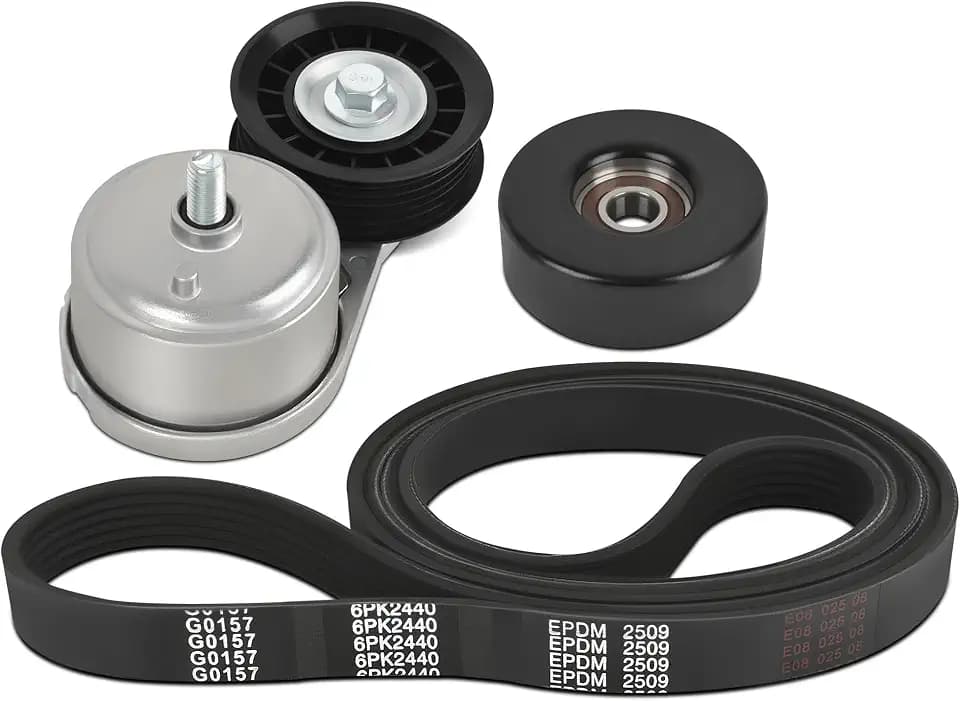 HYR Serpentine Belt Kit Fit for Chevrolet, GMC, Isuzu, Oldsmobile, Workhorse Cars - C1500 2500 3500, Tahoe, Savana, Express & More, 4.3L 5.0L 5.7L
