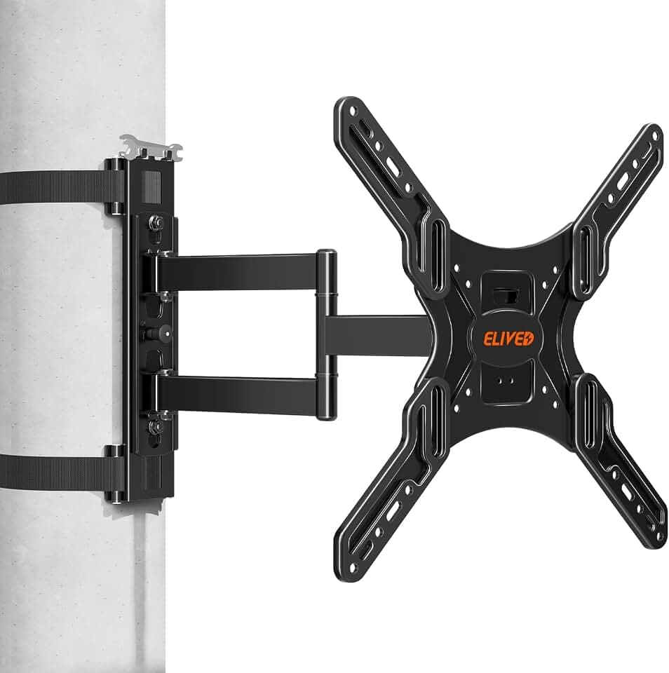 Pillar TV Mount for 26-60" TVs, No Drill Column TV Bracket for Gazebo Patio