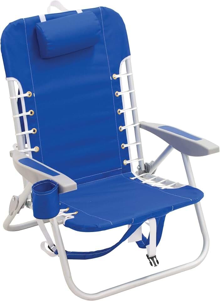 Rio Brands ASC529 4-Position Backpack Lace-Up Suspension Folding Beach Chair