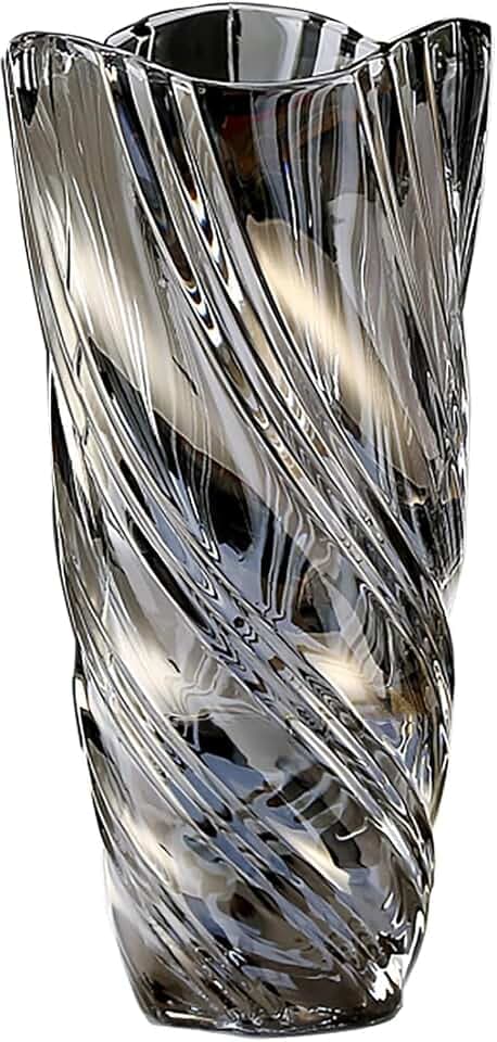 Blumenvase Glas, 24 cm Kristall Vase Modern Glasvase Gross, Nordic Hohe Blumen Vasen Groß Tulpen Sträuße Glasvasen Deko Geschenk für Hochzeit, Tischdeko, Housewarming Party, Muttertags
