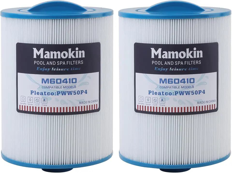 PWW50P4 spa Filter, 1 1/2" MPT Thread Screw in Filter, 2 Pack