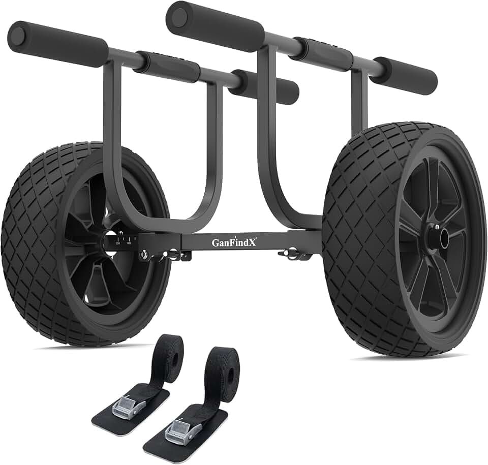 GanFindX Kayak Cart 300 lbs Heavy Duty Aluminum Dolly