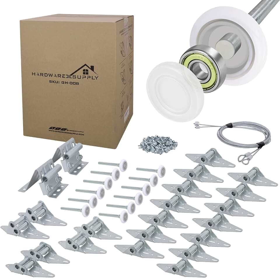 Garage Door Hinge Roller Bracket Hardware Tune Up Kit (8' Height (16'x8' or 18'x8'))
