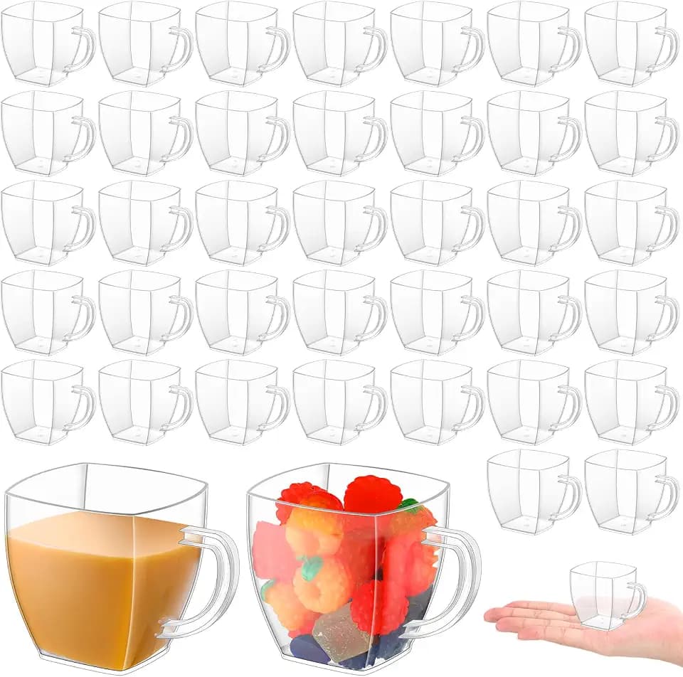 Amyhill 100 Pcs 2oz Disposable Espresso Cups Hard Plastic,Transparent