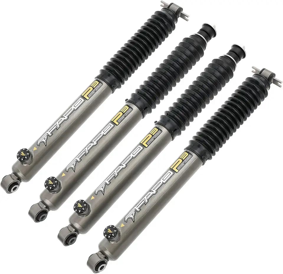 FAPO P3 Series Adjustable Damping Front and Rear Shock Absorber for Jeep Wrangler JK 2007-2018,0-2.5" Lift