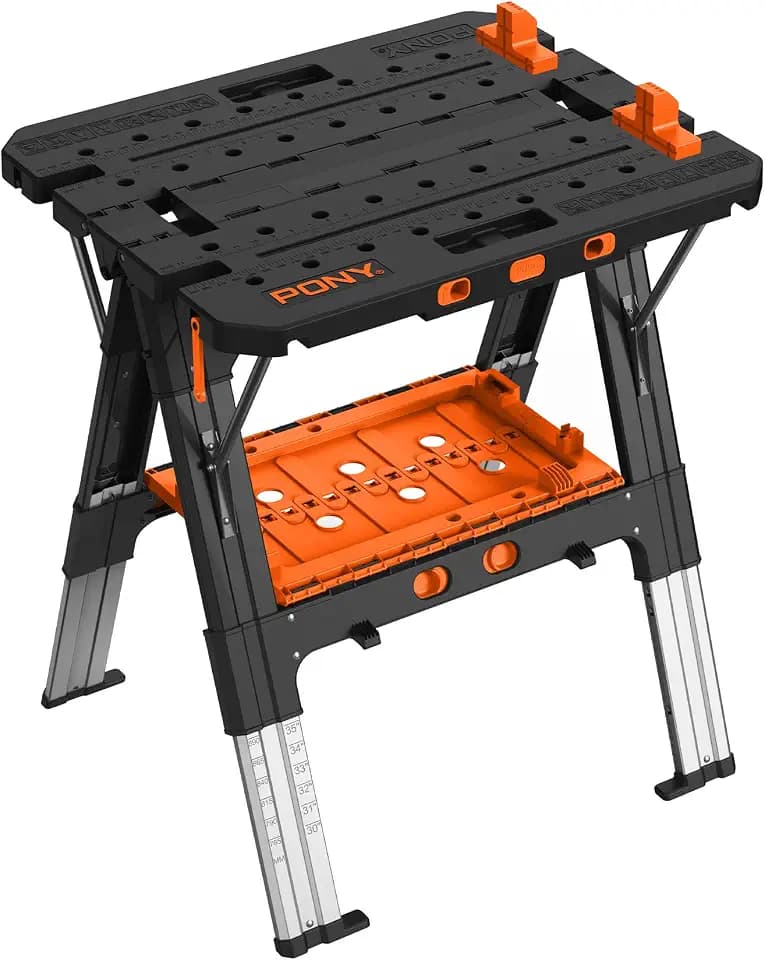 Pony Portable Folding Work Table, Workbench & Sawhorse