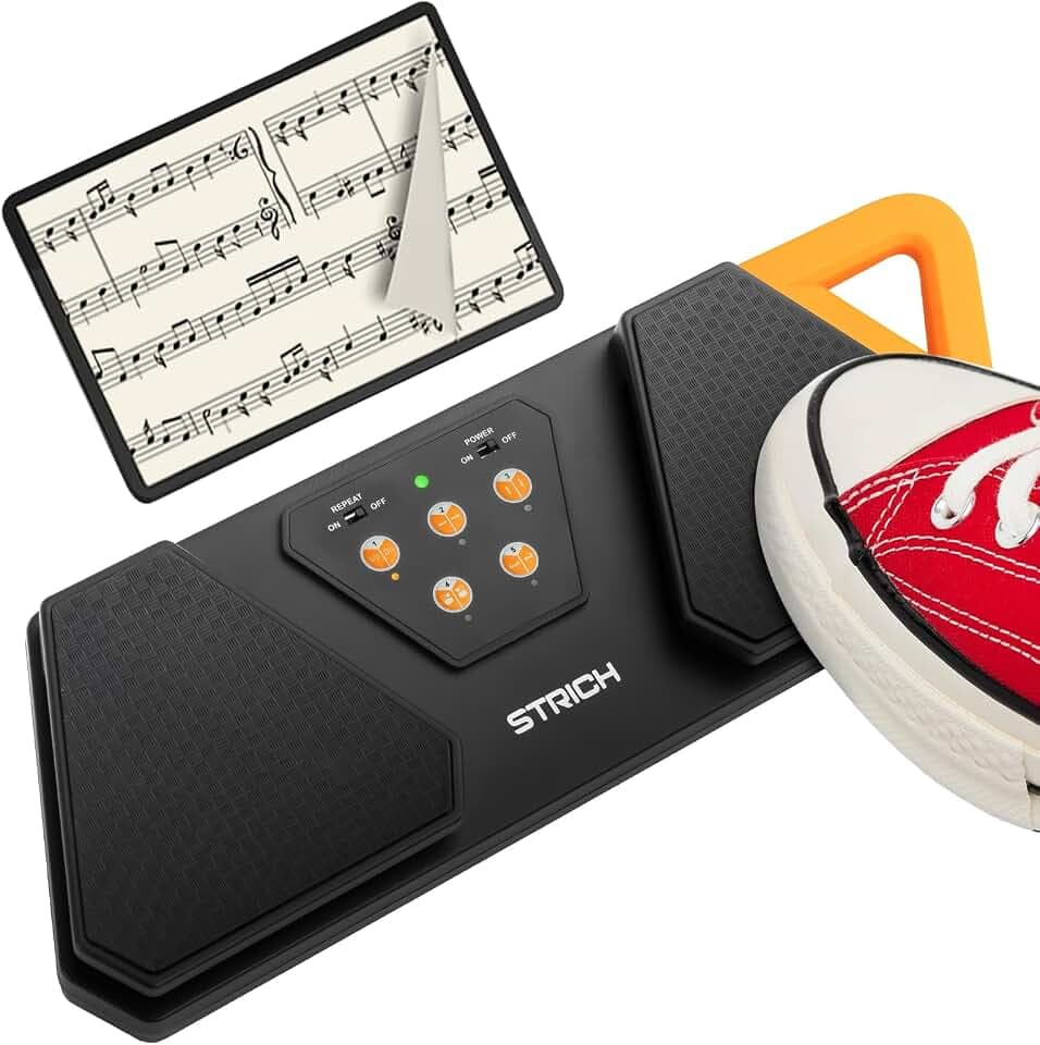 STRICH SPT-10X Drahtloser Page-Turner-Pedal für iPad, Orange