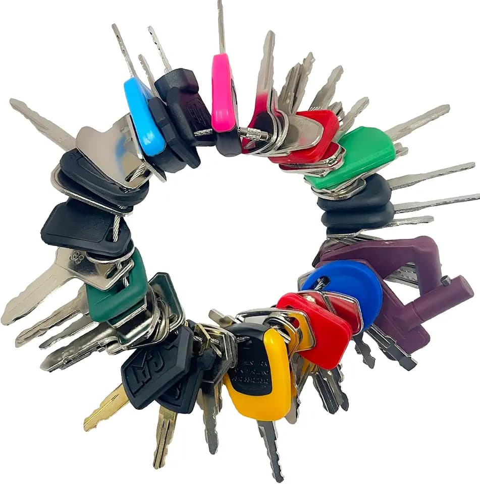 50 Heavy Equipment Keys Master Set, Construction Contractor Ignition Keys