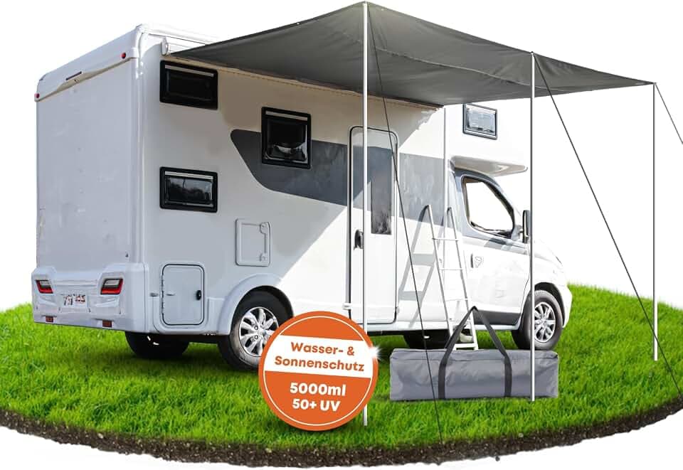 350x240cm Sonnensegel Wohnwagen mit Keder für Wohnwagen Wohnmobil