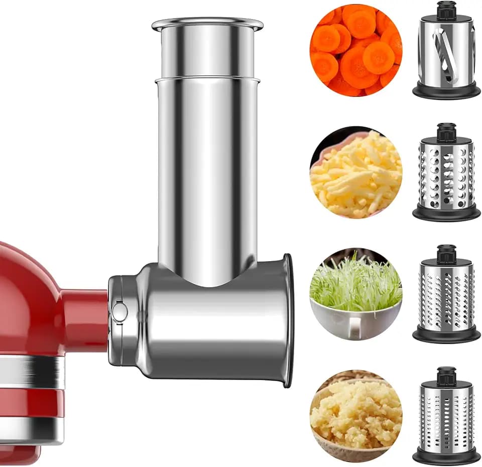 GVODE Edelstahl-Hobel-Shredder-Aufsatz für KitchenAid Küchenmaschinen