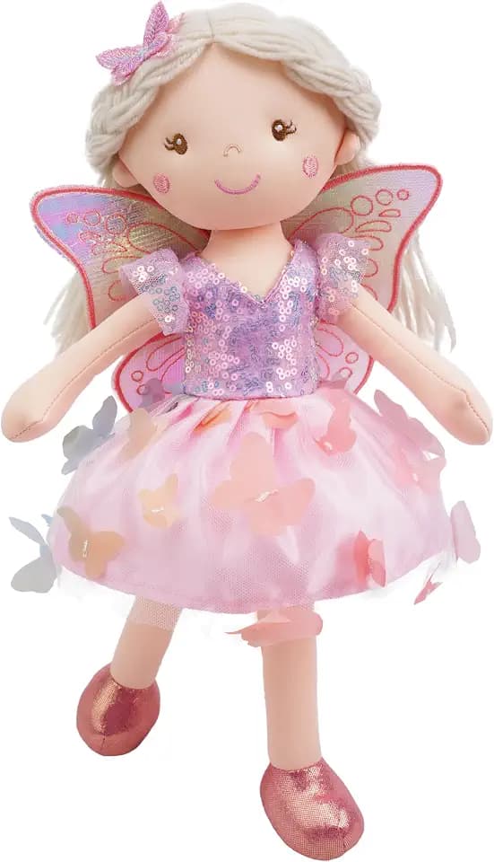 June Garden 15" Lunabelle Fairy Plush Doll, Butterfly Skirt