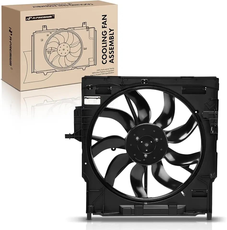 A-Premium Engine Radiator Cooling Fan Assembly with Brushless Motor