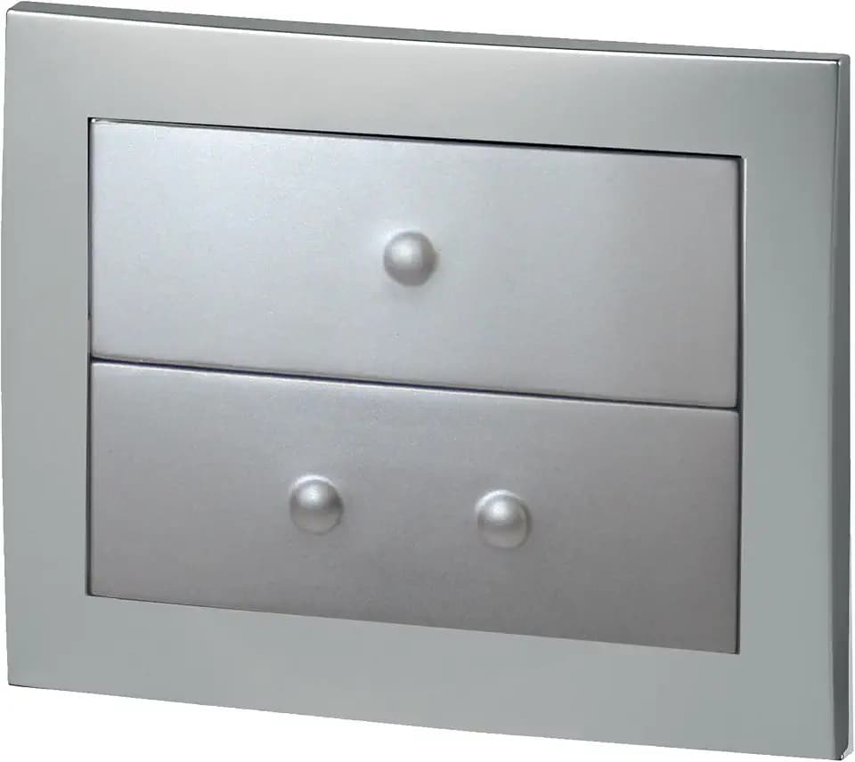 Wirquin 55719671 Mechanische Betätigungsplatte WC Egal Doppelspülung für alle Wirquin-Halterungen, matt verchromt