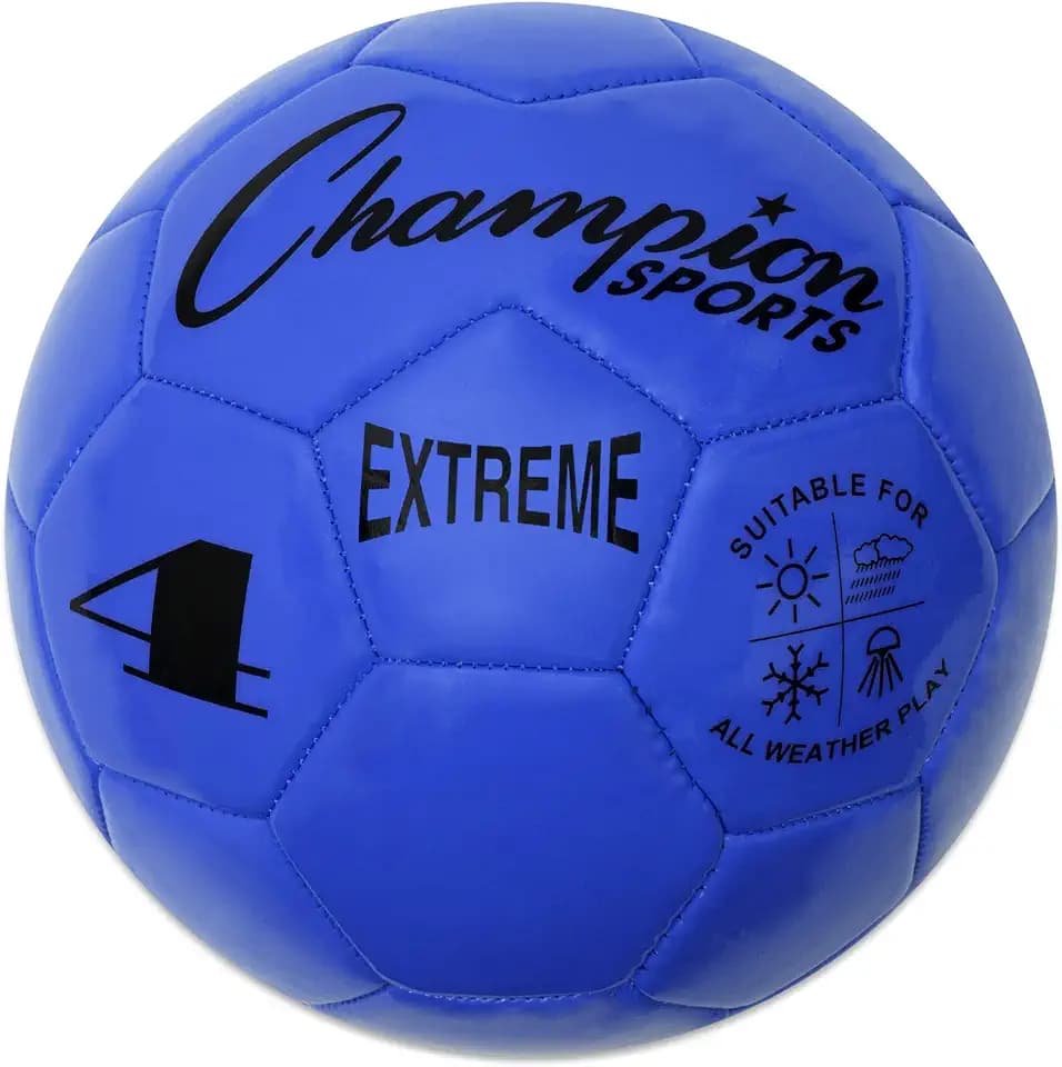 Champion Sports Extreme Series Soccer Ball – Sizes 3, 4, 5, Soft Touch, All Weather, High Air Retention, Youth & Adult League Balls for Training, Games, Outdoor & Indoor Play, Multiple Colors