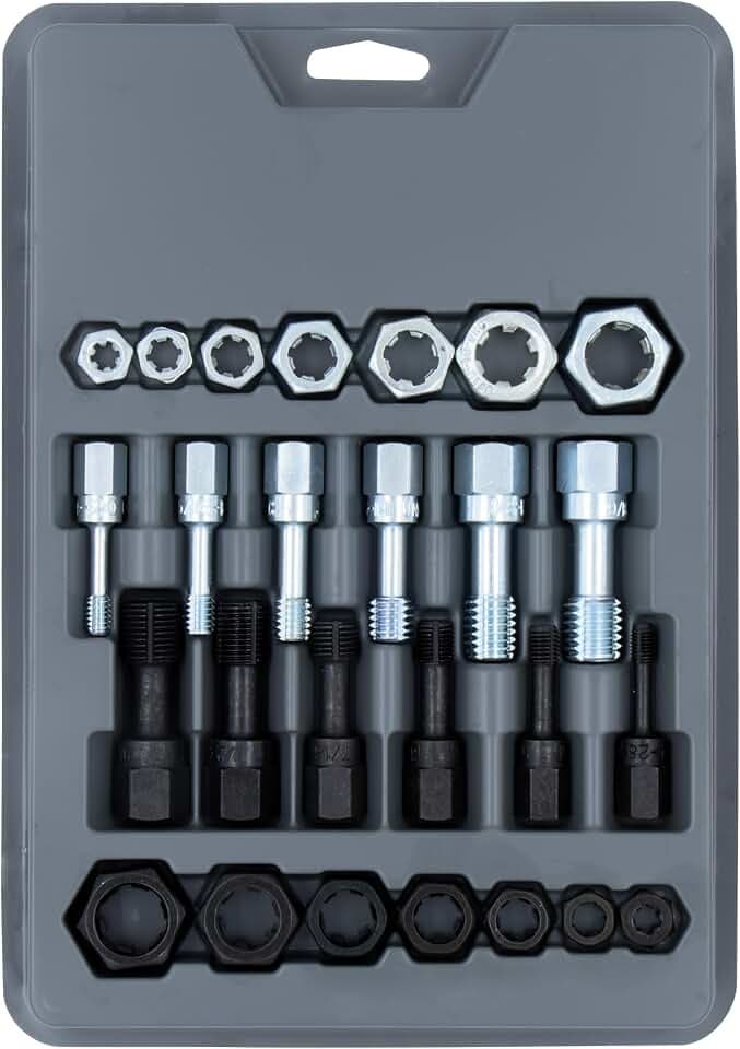 Lang Tools 2581 26-Piece Thread Restorer Tap and Die Set, black
