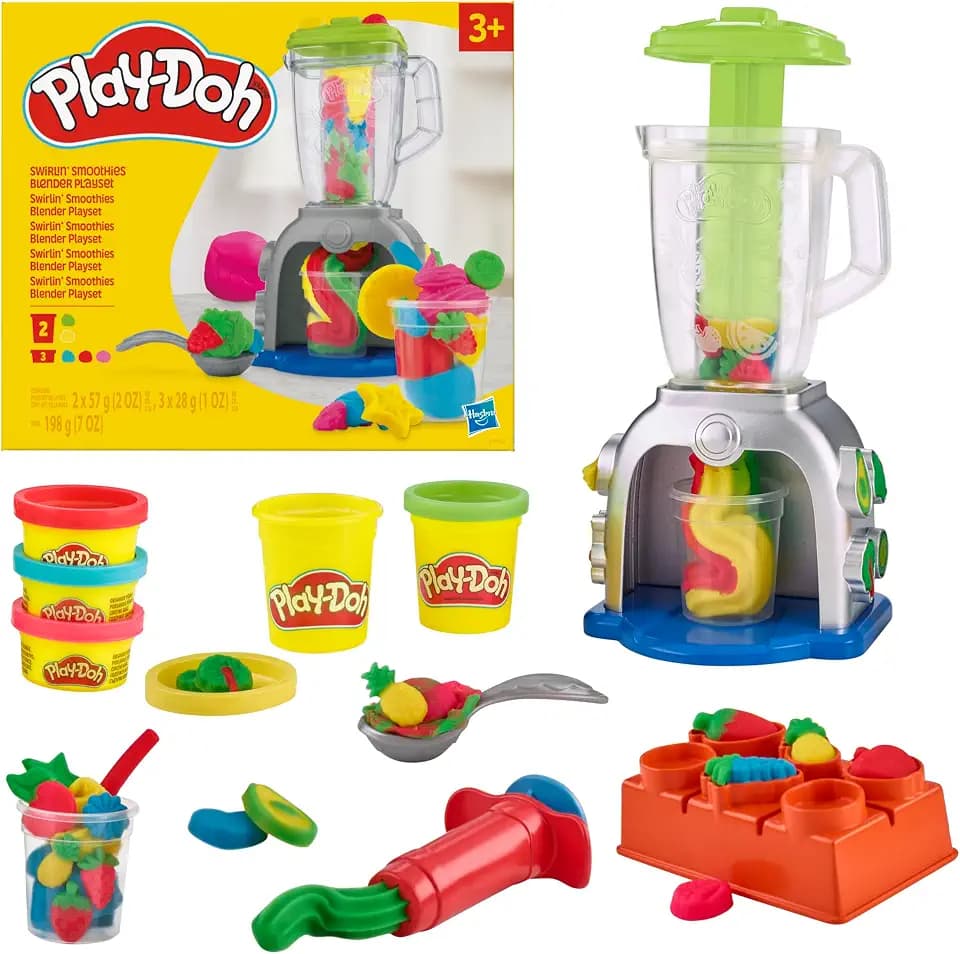 Play-Doh Smoothie-Mixer, Spielzeug-Mixer, Spielküchen-Zubehör für Kinder zum Kneten und Spielen, Spielzeug für Mädchen und Jungen ab 3