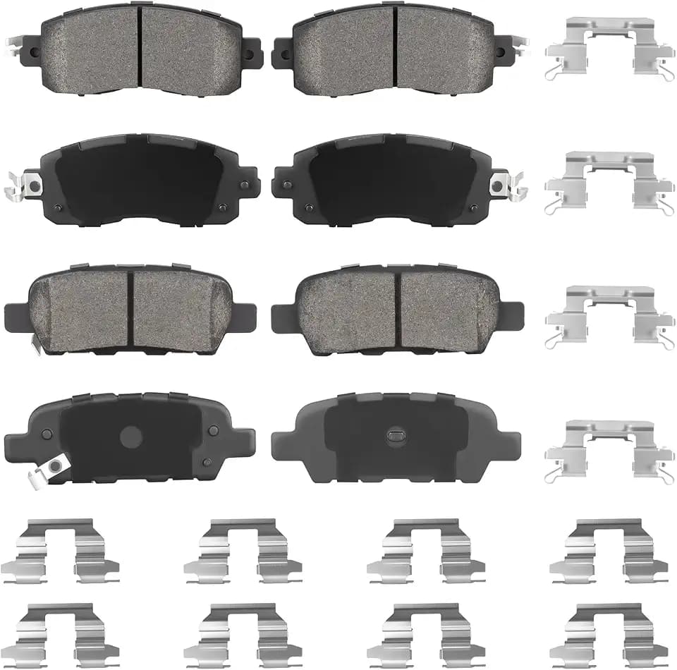 Front Ceramic & Rear Semi-Metallic Brake Pads Set for Nissan Altima 2013-2019 Only 4-Door Models 8PCS
