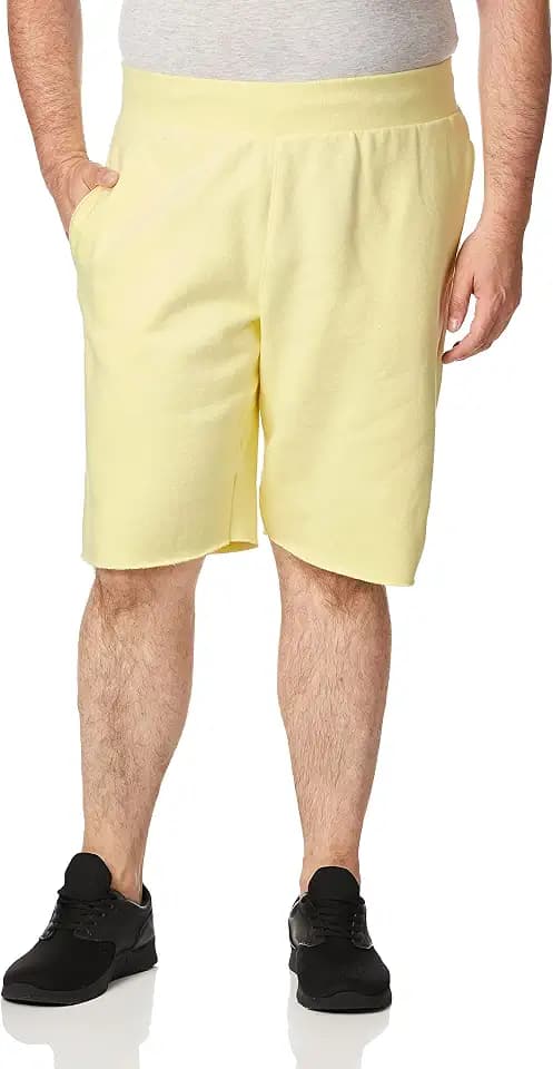 Champion Men's Shorts, Reverse Weave Fleece Shorts, Knee-Length Shorts for Men, C Logo, 10"