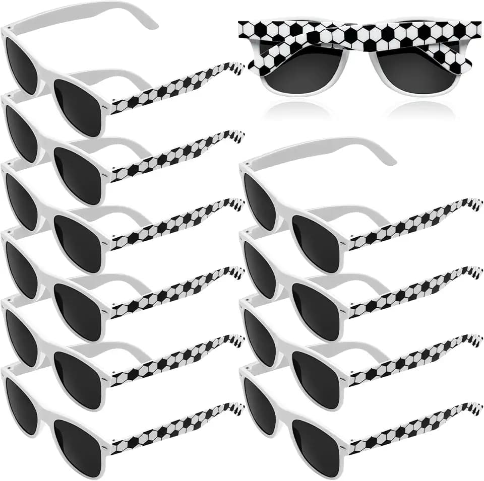Pibupibu 12/24 Pack Soccer/Softball/Basketball Sunglasses Bulk Party Favor
