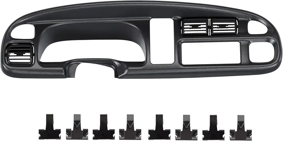 ECOTRIC Dash Board Cluster Bezel Cover Compatible with 1998-2002 Dodge Ram