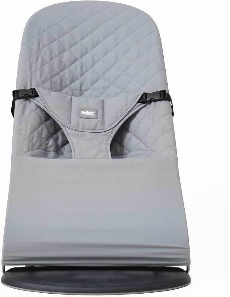 Bezug auf Babywippe. Bezug Belltop kompatibel mit BabyBjörn Wippe: Balance, Soft und Bliss. Babysitz für Babywippe. Hypoallergenic Baumwolle Steppun. Ergonomische Passform. (Grau)