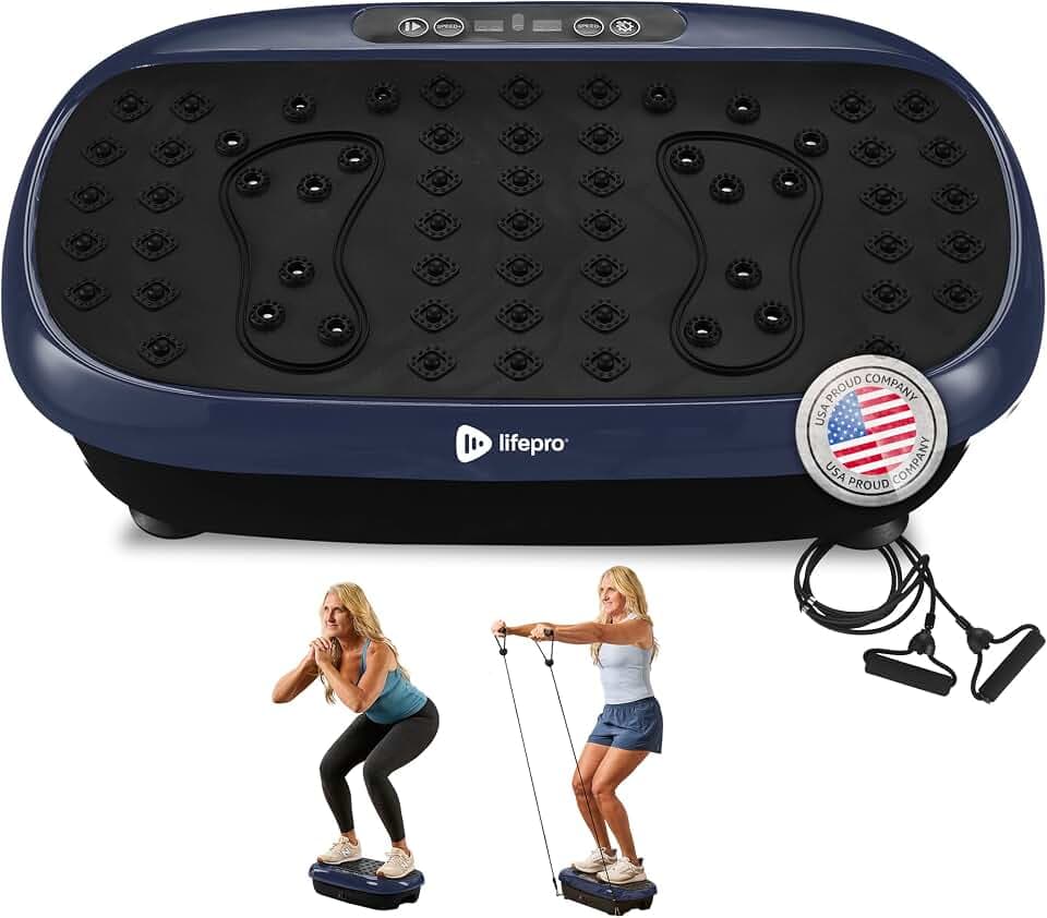 Lifepro HexaPlate Vibration Plate Exercise Machine with Magnetic Acupoints
