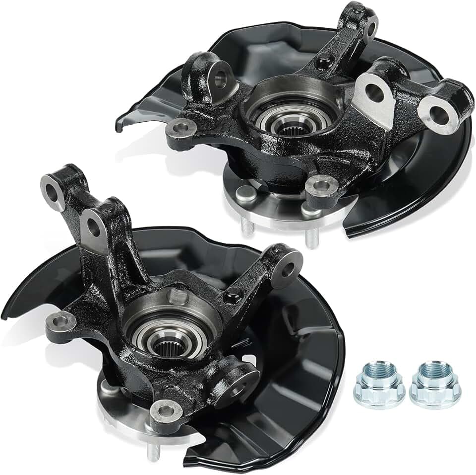 Pair of Front Steering Knuckle & Wheel Bearing Hub Assembly Compatible with Toyota Corolla 2009-2013 1.8L/2.4L(Built in USA), Matrix 2009-2013 1.8L, Replace for 698380 698381, Driver Side and Passenge