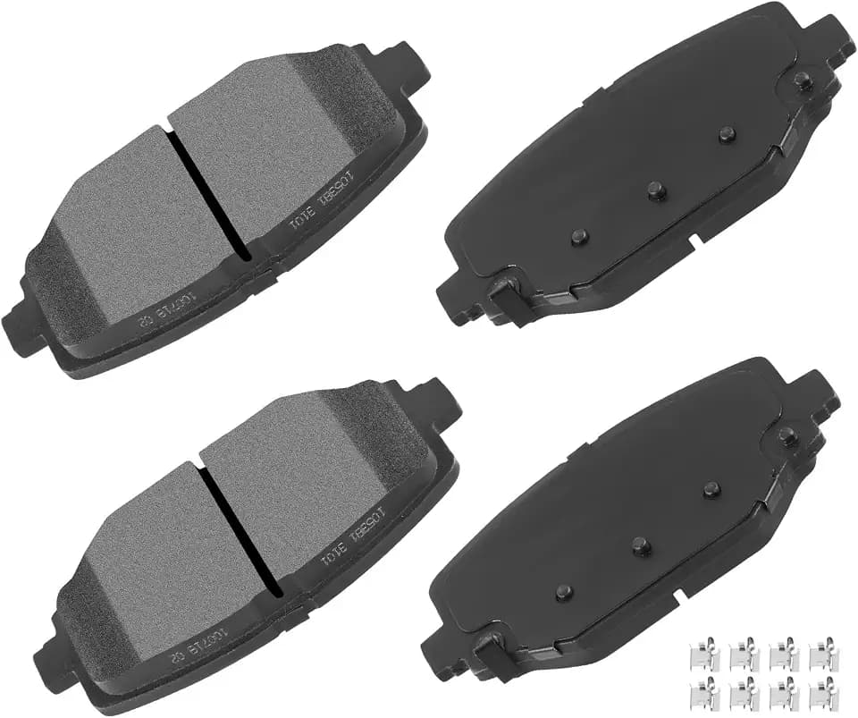 cciyu D1596 Rear 4PCS Semi-Metallic Disc Brake Pads Kit