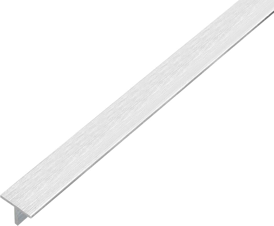 Alberts 488925 T-Profil | Aluminium, edelstahldesign, hell | 1000 x 15 x 15 mm
