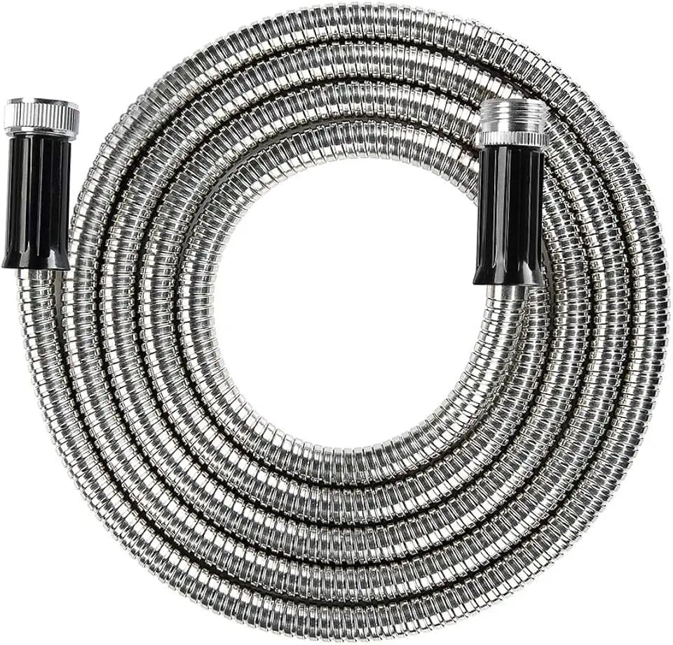 Beaulife Metal Short Garden Hose 10ft Connectors, Drainage Hose for Dehumidifier Small Water Hose Extension High Pressure Bib Reel Extender, Drinking Water Hose for RV Outdoor