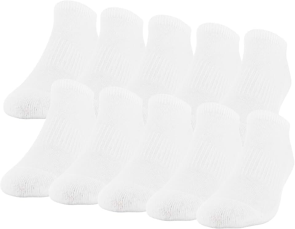 Gildan Men's Active Cotton No Show Socks (10-Pack)